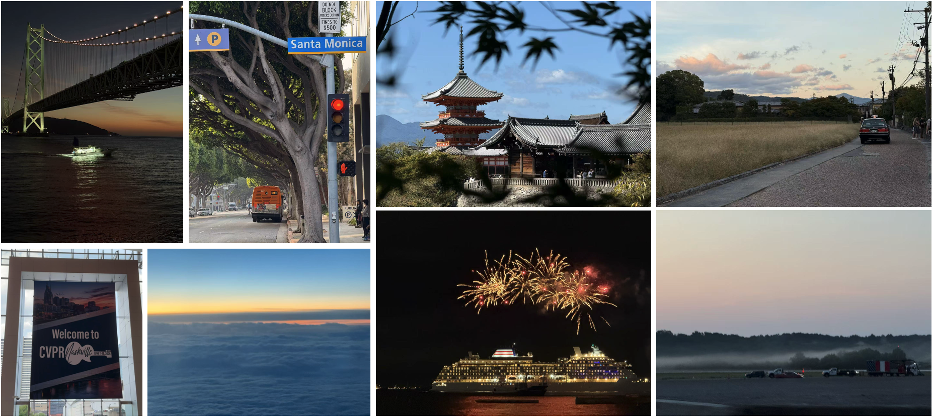 Figure 1. 2025 trip in the US and Japan.